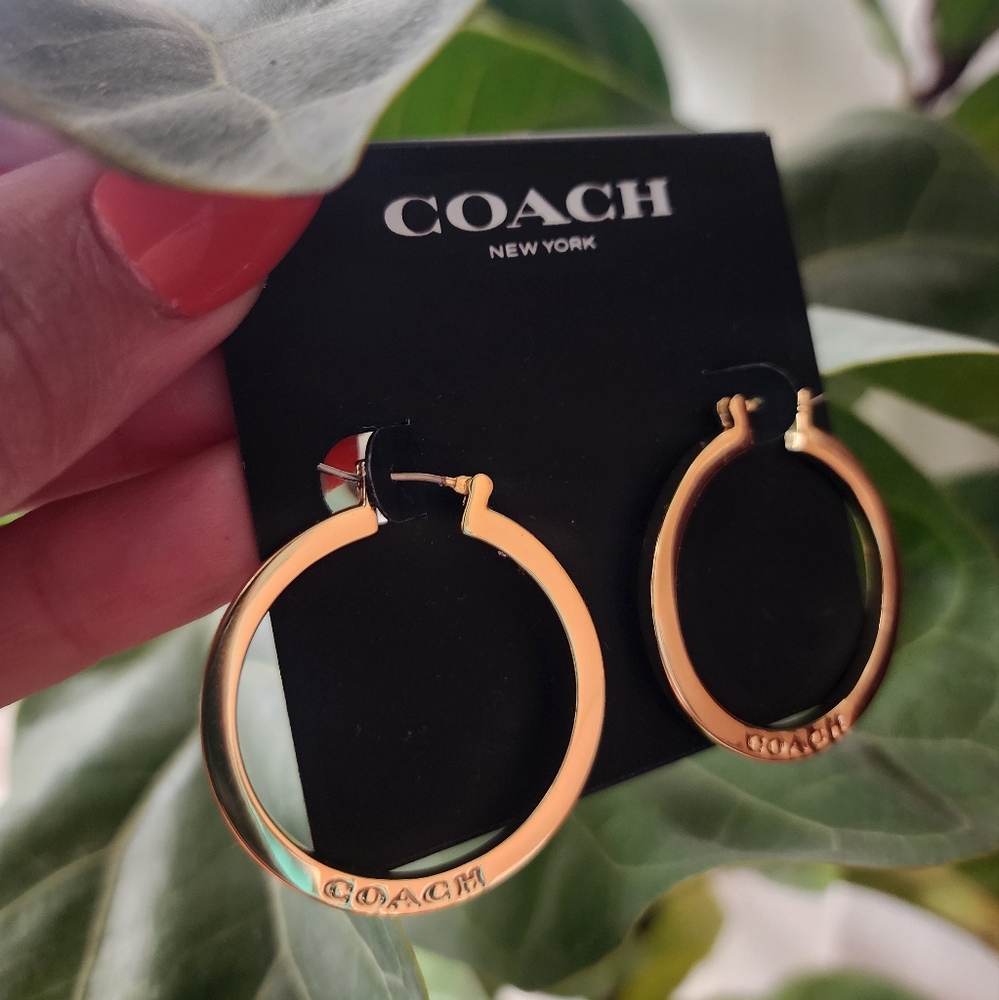 Coach Gold Hoop Earrings